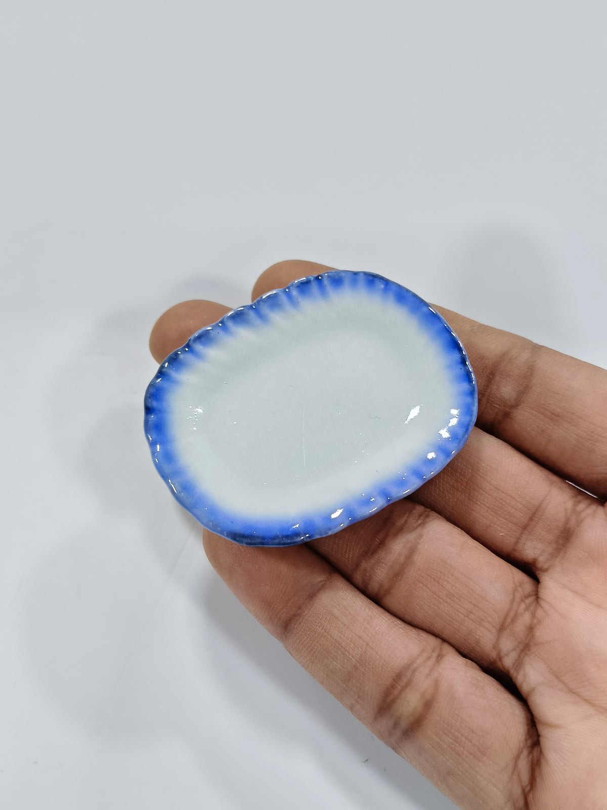 Miniature Blue Border Plate
