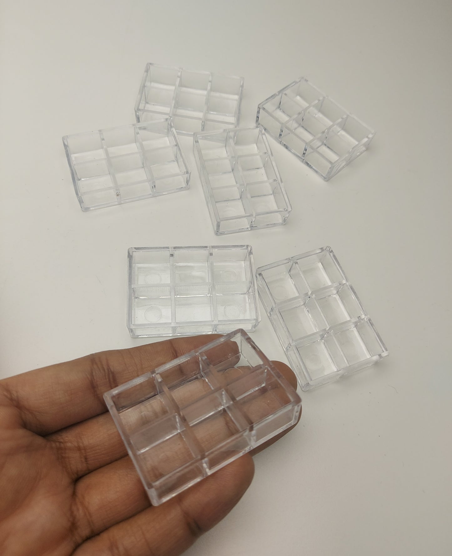 Transparent crate per piece