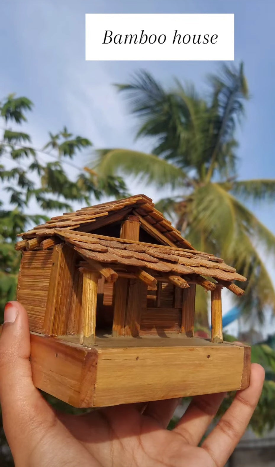 Mini bamboo house