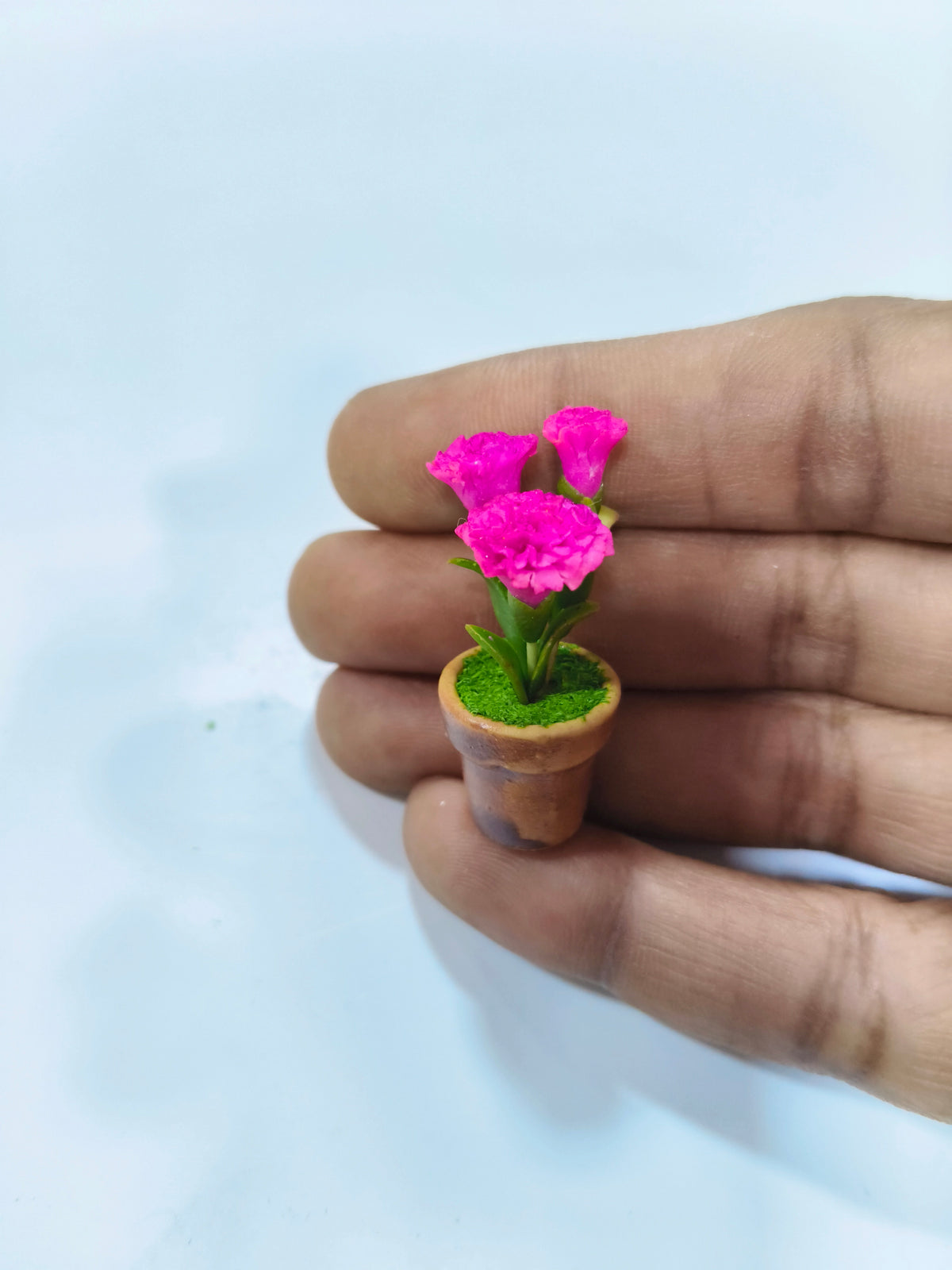 Handmade Pink Marigold Flower