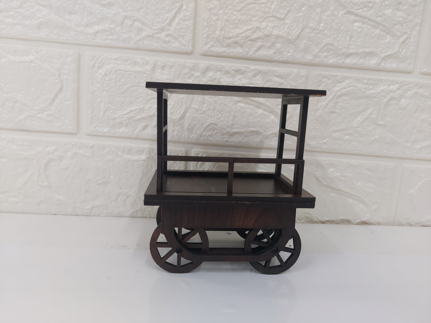 Wood snacks cart