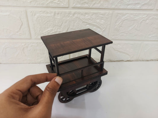 Wood snacks cart