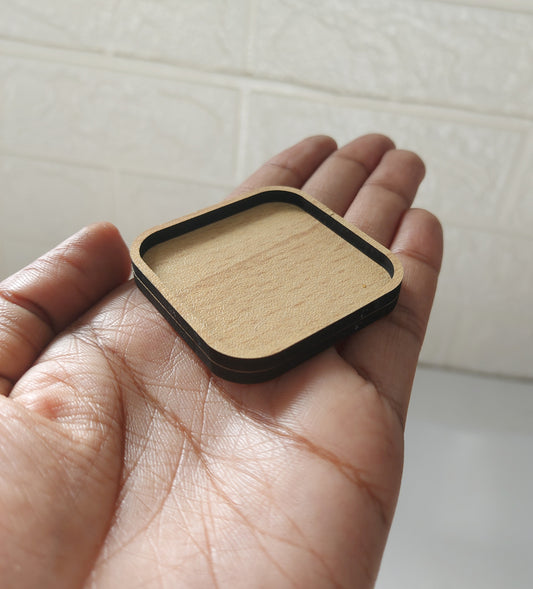 Wood Square Plate