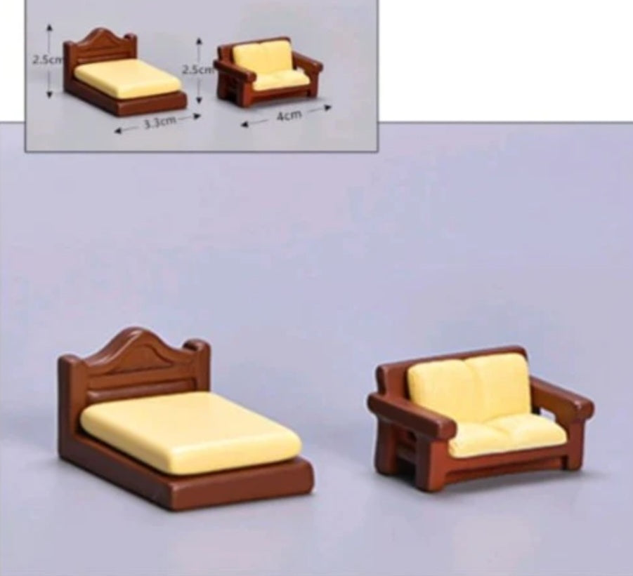 Bed and sofa