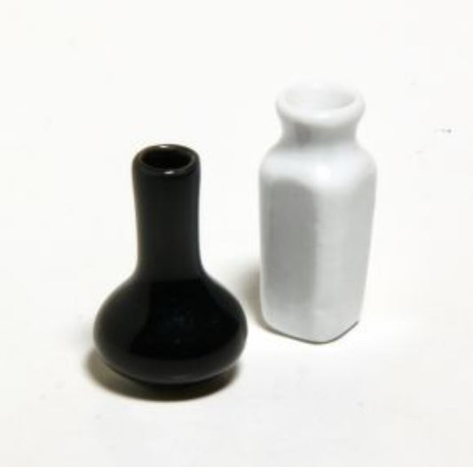 white black vase