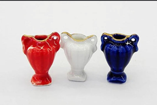 Red White Blue Vase Set