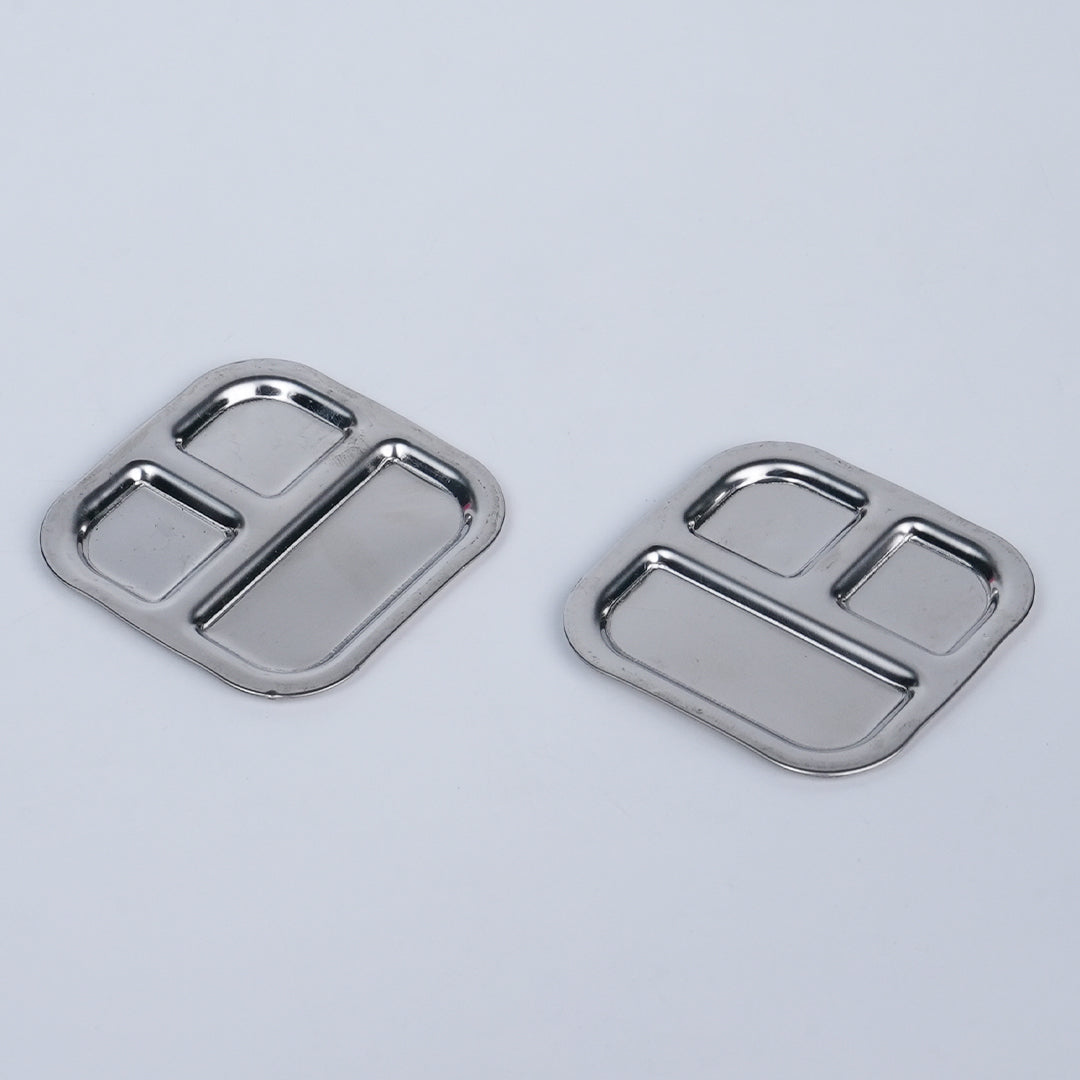 Square Partition Plate (2 Pcs)