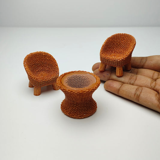 Wicker Coffee Table Set