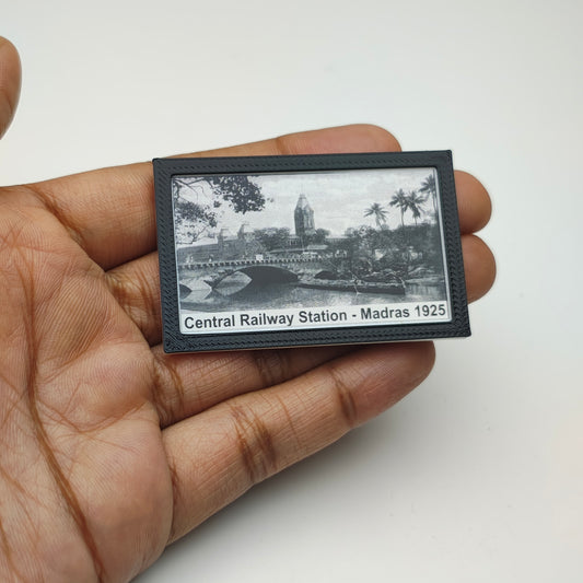 Miniature Frame (Central Railway Station - Madras 1925)