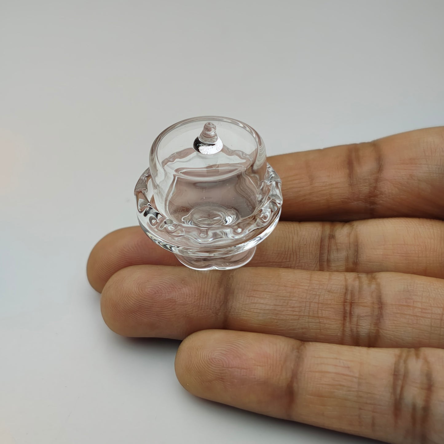 Glass Cake Stand with Lid Cover