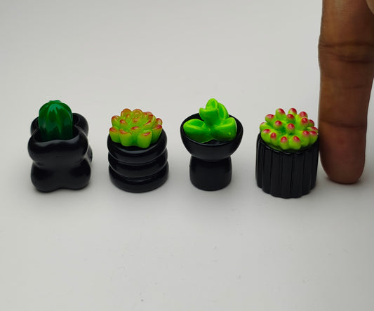 Miniature Black Cactus Set