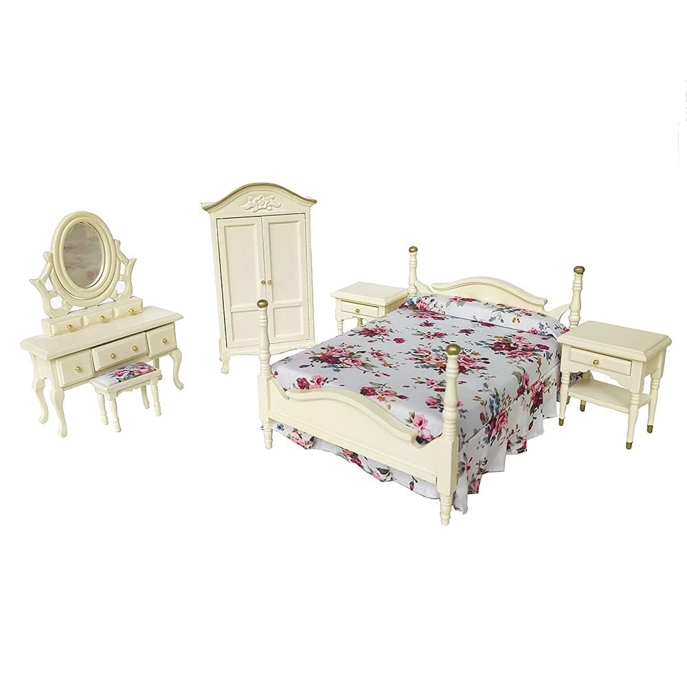 White Floral Bedroom Set