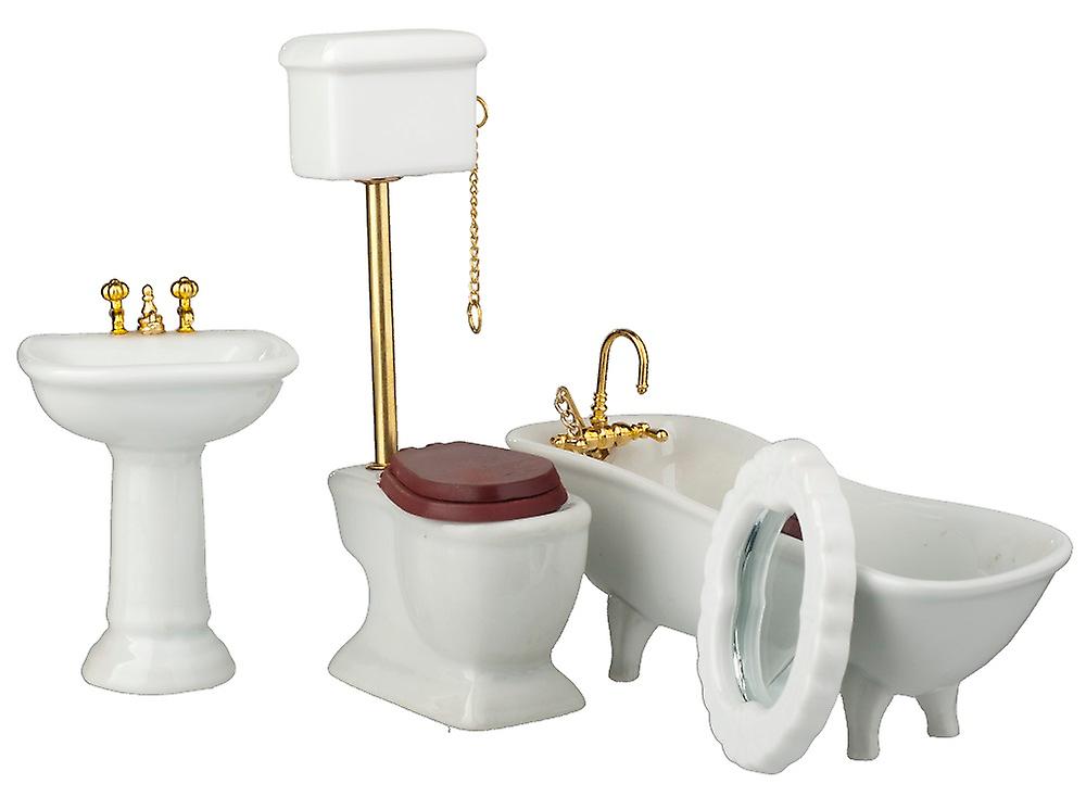 Miniature Victorian Bathroom Set